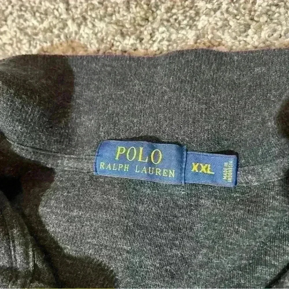 Polo Ralph Lauren Sweater Men's Size XXL Black 1/4 Zip Long Sleeve